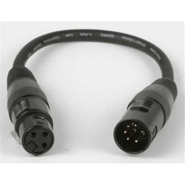 Accu Cable AC5PM3PFM 5 Pin Male XLR to 3 Pin Female XLR Turnaround AC5PM3PFM - main